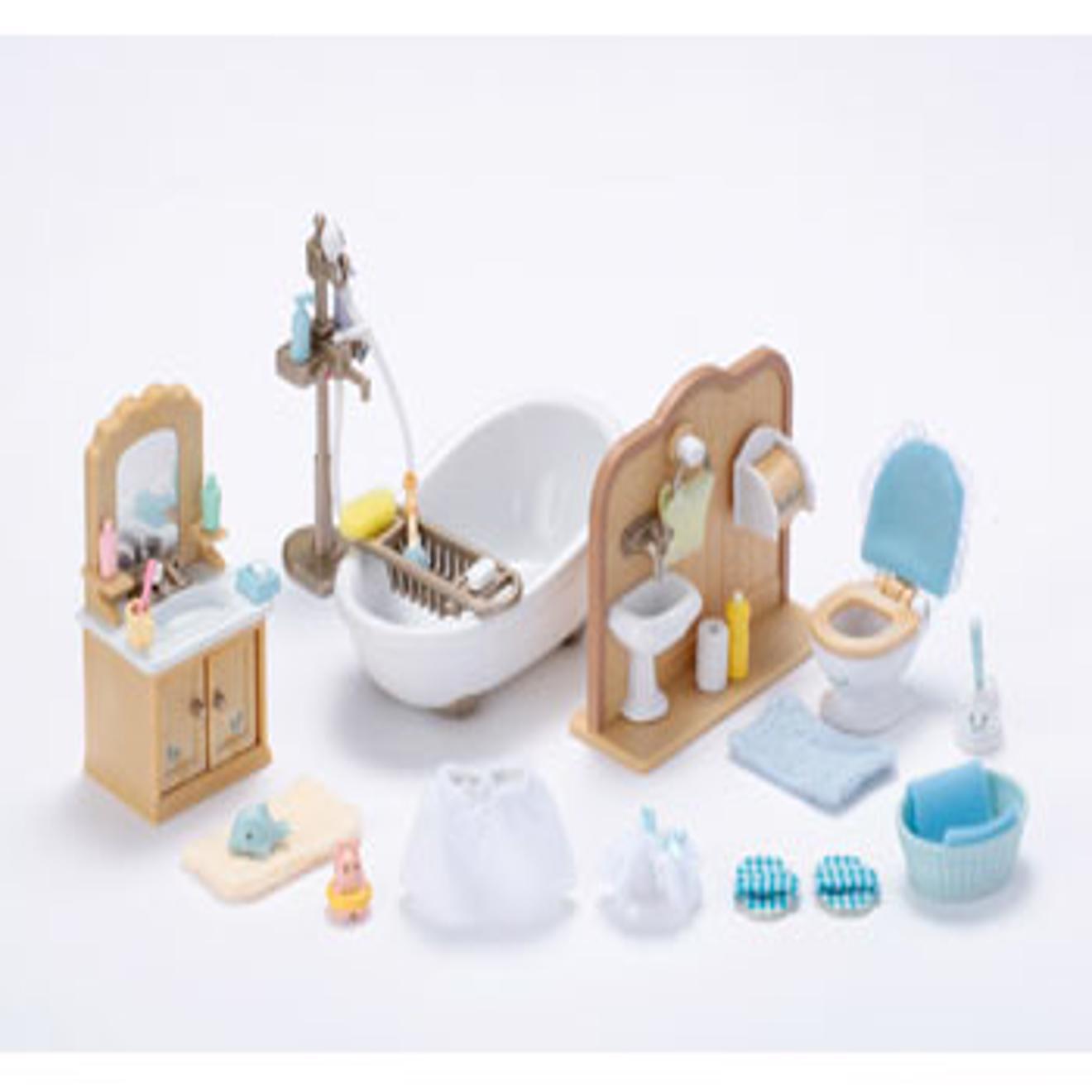 sylvanian families bath and shower set