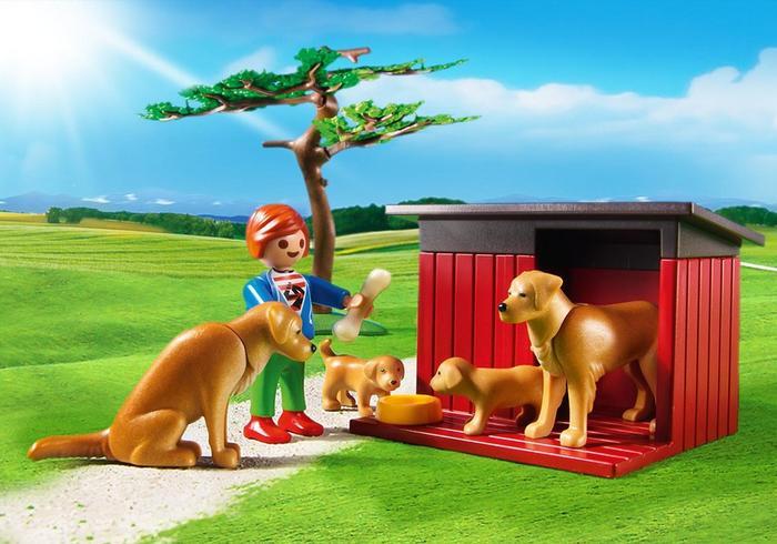 Playmobil Golden Retrievers with Toy 6134 | eBay
