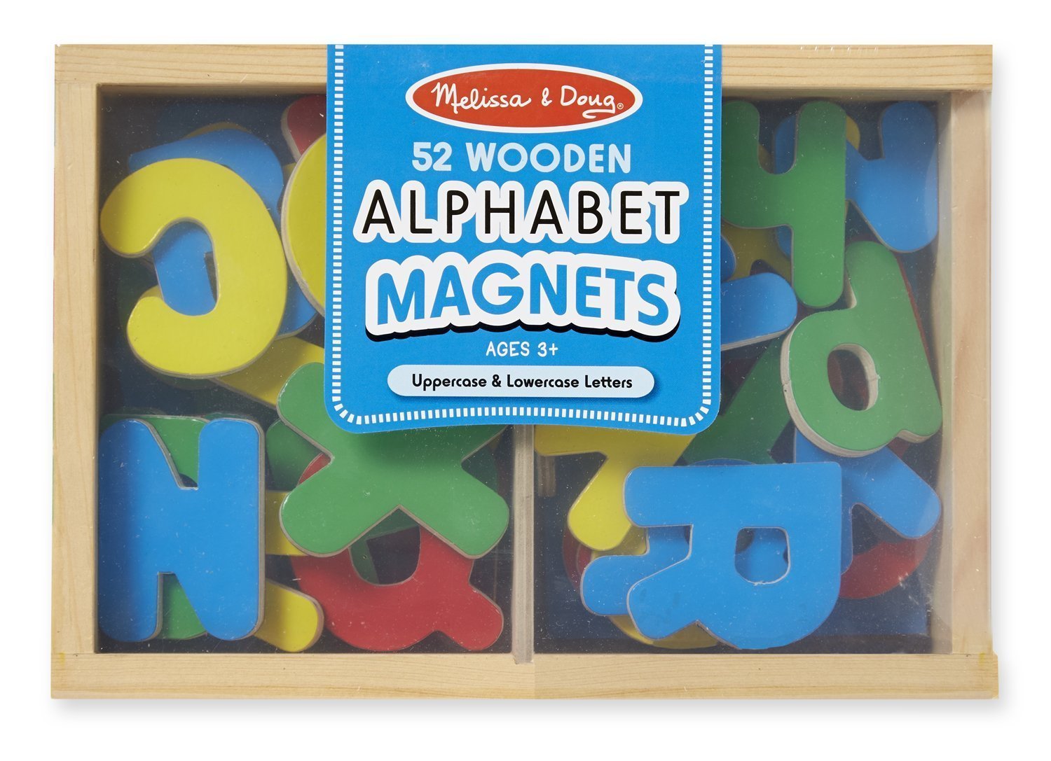 Melissa & Doug Wooden Letter Alphabet Magnets In A Box Of 52 | EBay