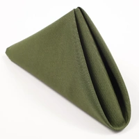 Wedding & Event Linen - Quality Polyester Napkins 50cm - Olive