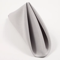 Wedding & Event Linen - Quality Polyester Napkins 50cm - Silver