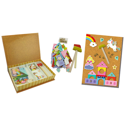 Kaper Kidz - Wooden Unicorn Tap a Shape in Book Box Case